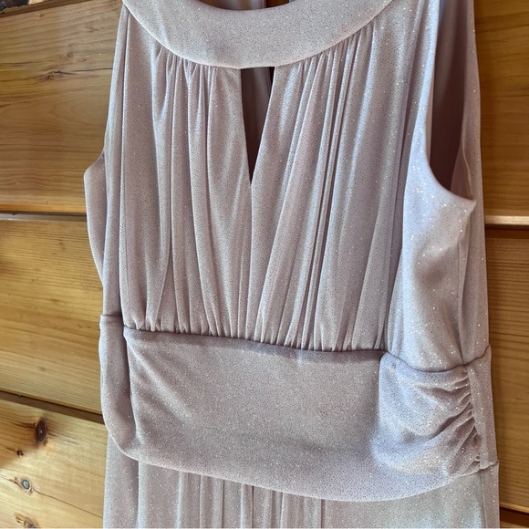 Blush Bridesmaid Dress Long with Keyhole back - Picture 2 of 5